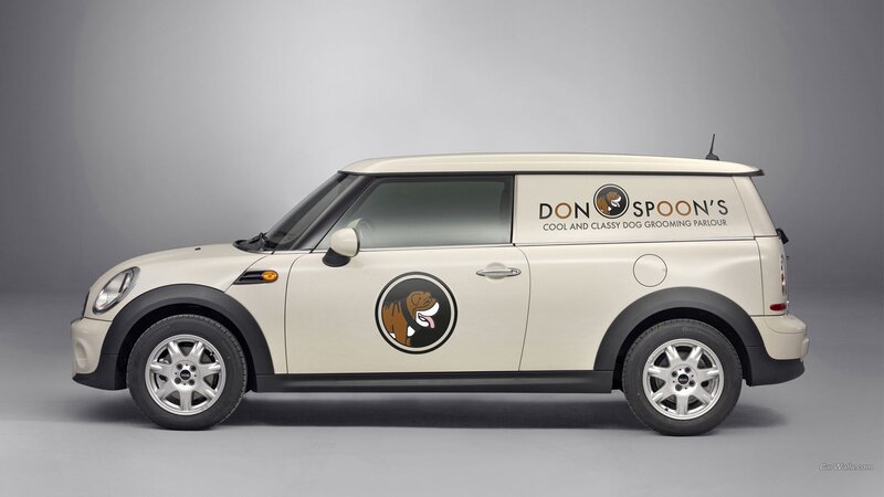 White Mini Cooper Van