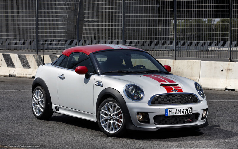 white mini cooper with red accents