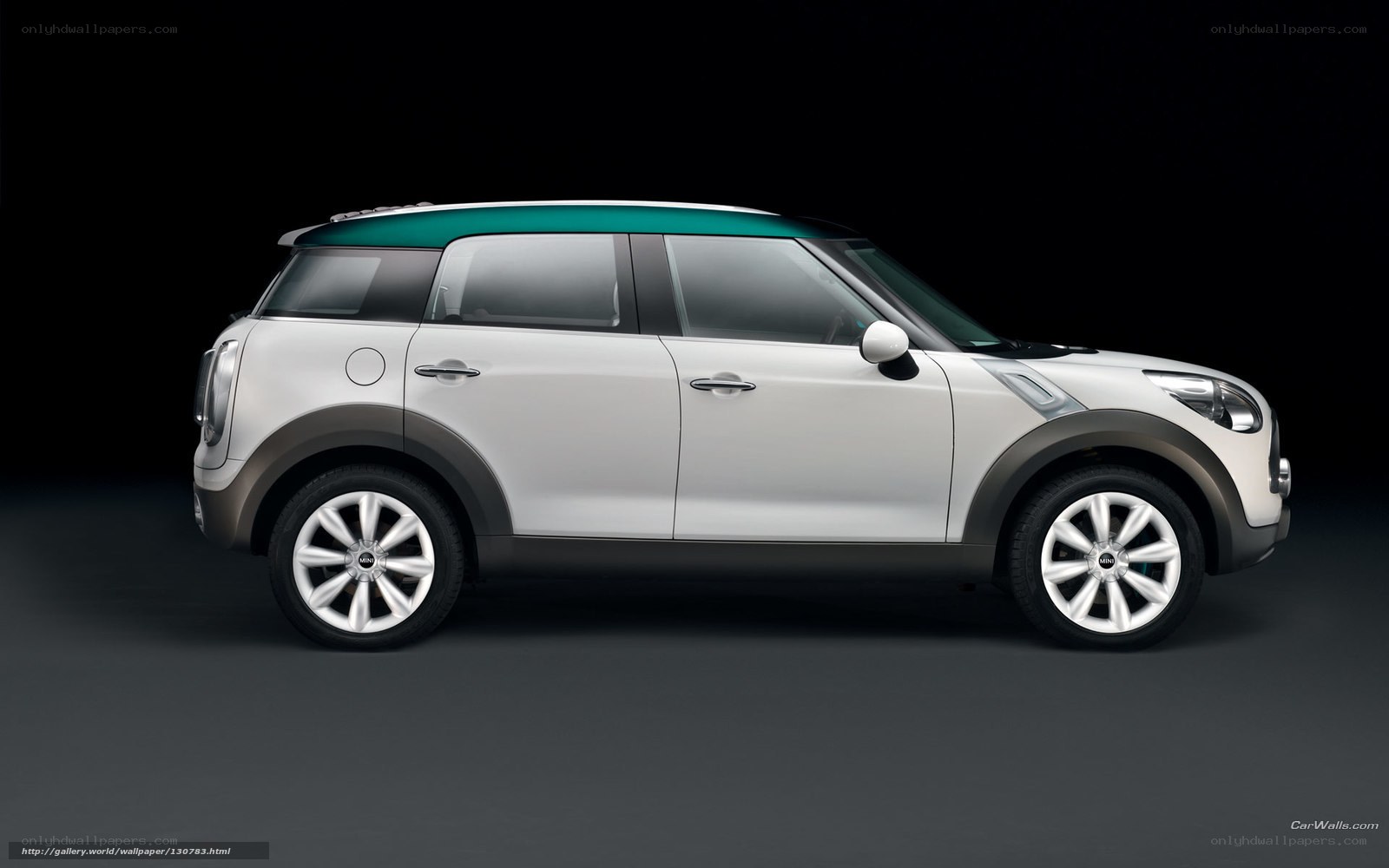 white mini suv side view