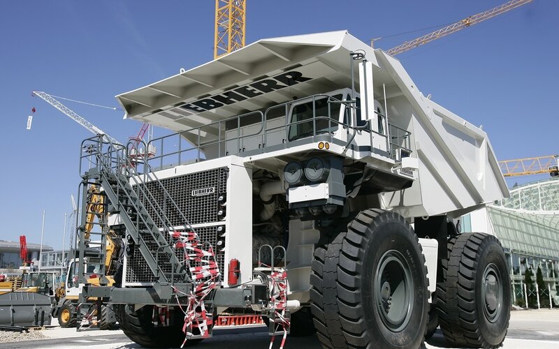 White Mining Truck