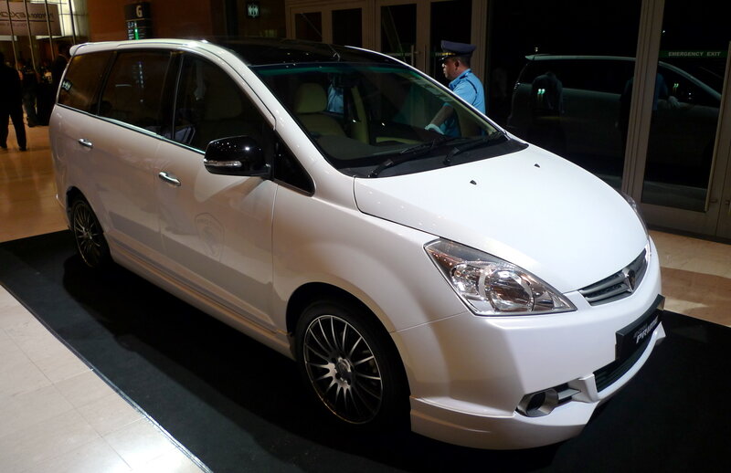 white minivan on display