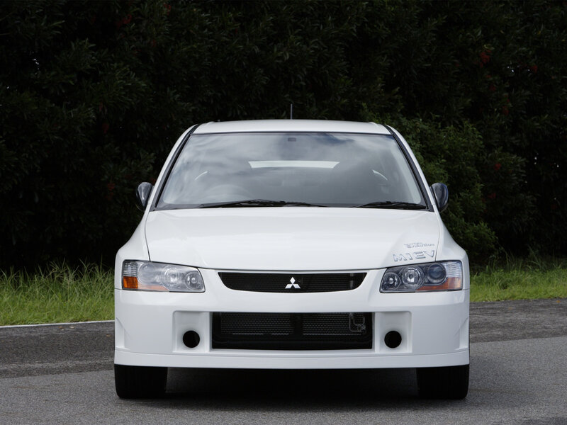 White Mitsubishi Lancer — Calm, Photograph
