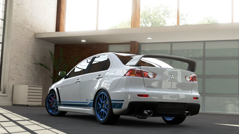 White Mitsubishi Lancer — Calm