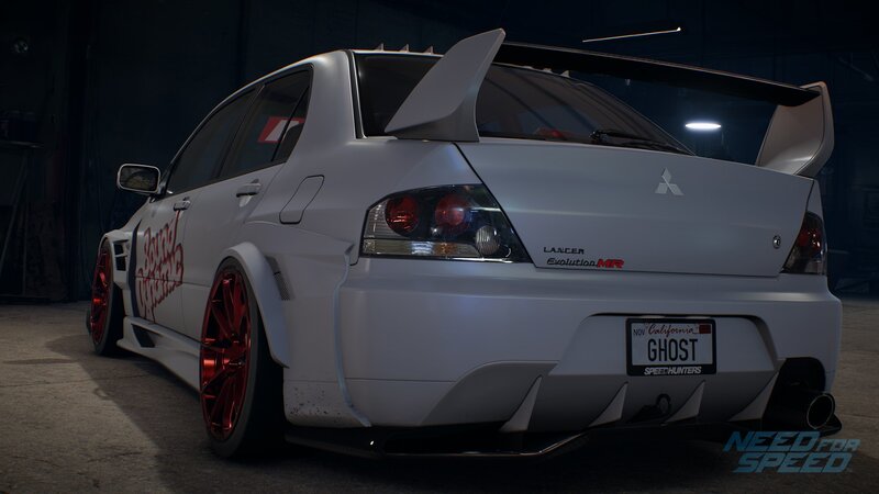 White Mitsubishi Lancer — Dark