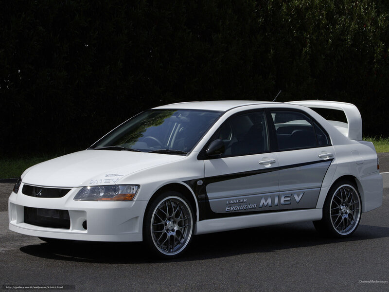 White Mitsubishi Lancer — Dramatic, Afternoon