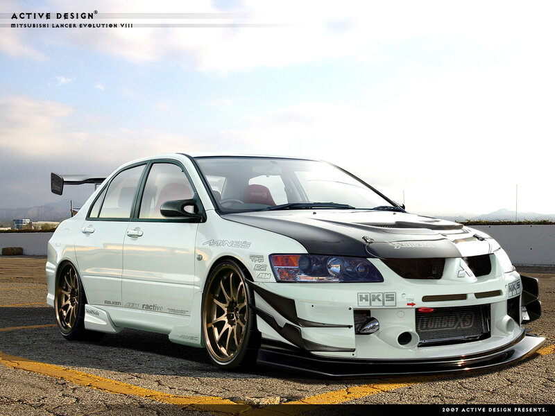 white mitsubishi lancer evolution