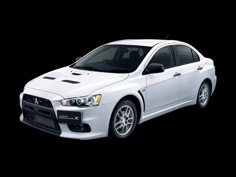 White Mitsubishi Lancer Evolution X