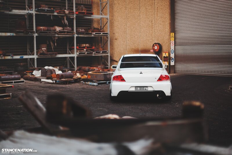 White Mitsubishi Lancer — Industrial