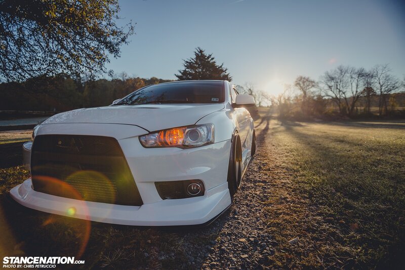 White Mitsubishi Lancer — Serene