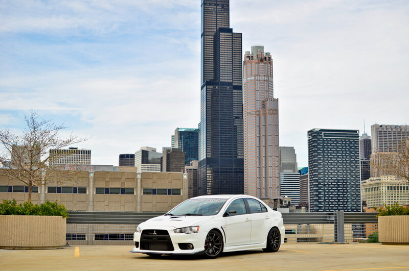 White Mitsubishi Lancer — Urban