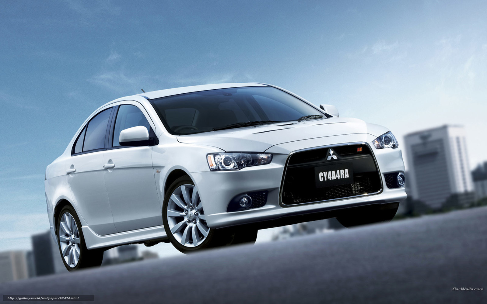 White Mitsubishi Lancer