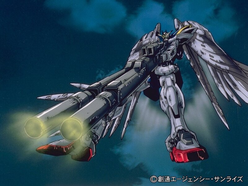 White Mobile Suit with Wings