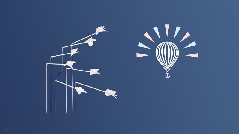 White Mobile with Birds