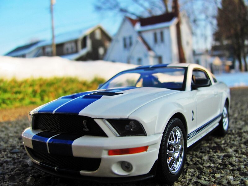 White Model Car — Calm, Winter