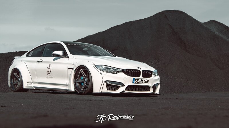 White Modified BMW Car — Dramatic, Photograph