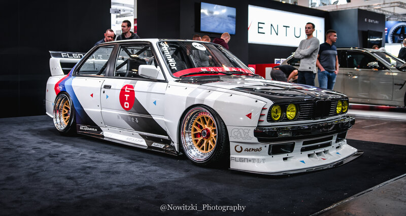 White Modified BMW Car — Showroom