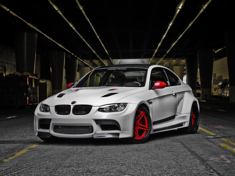 White Modified BMW Coupe — Dramatic