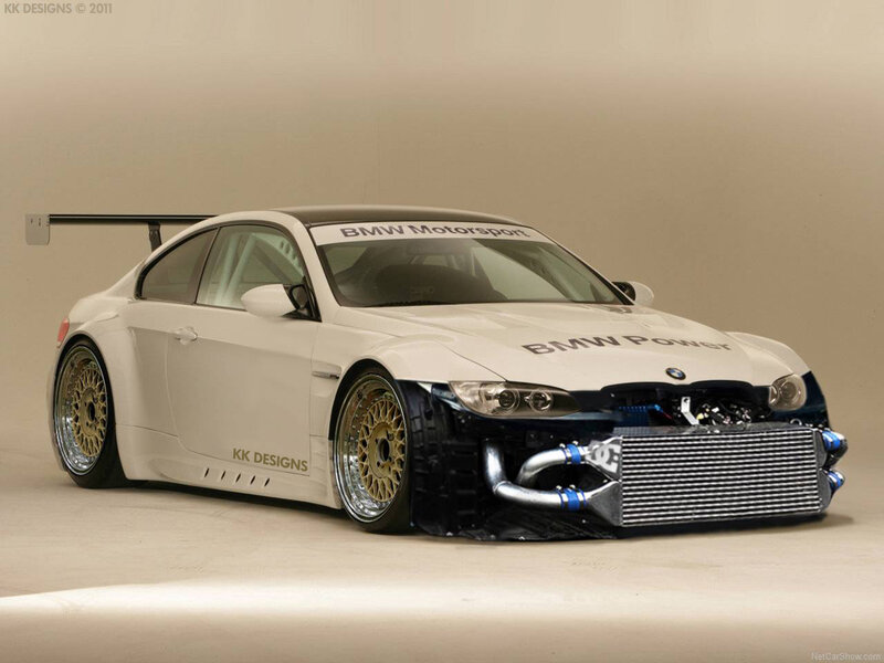 White Modified BMW Race Car