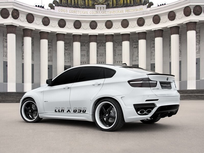 White modified BMW X6