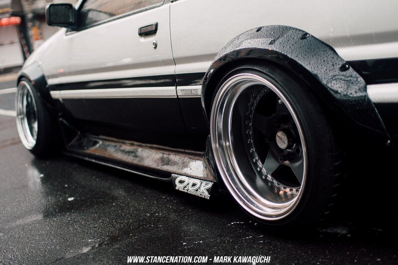 White Modified Car — Black