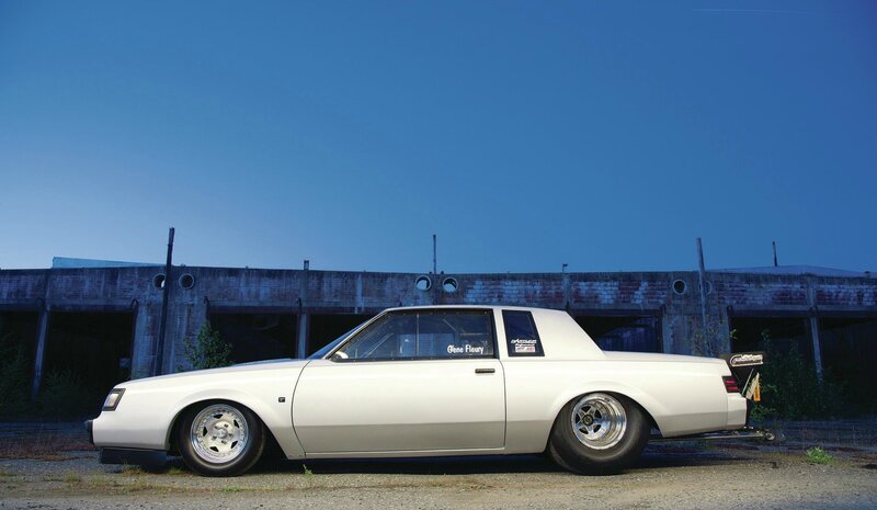 White Modified Car — Dramatic, Afternoon