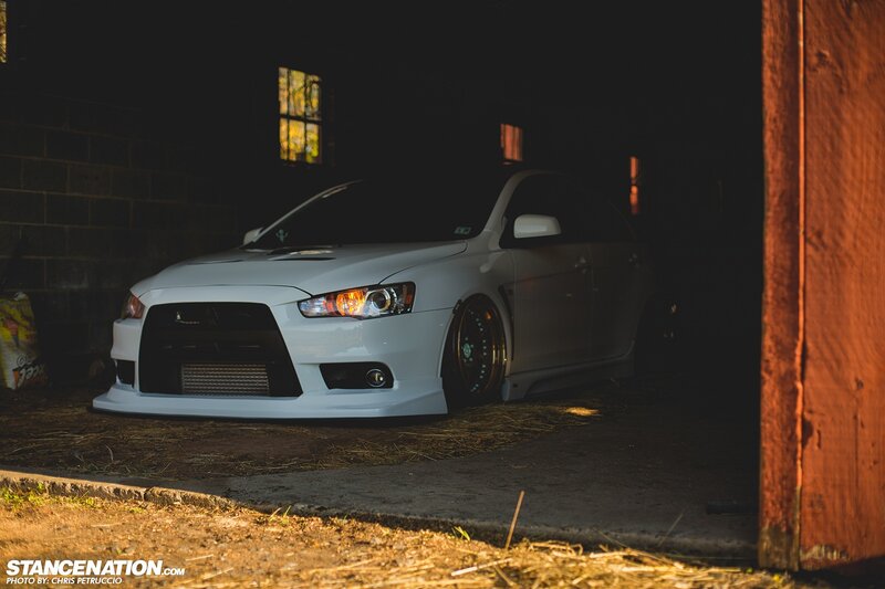 White Modified Car — Dramatic, Night, Photograph