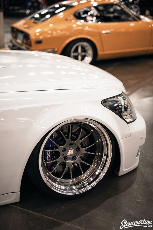 White Modified Car — Dramatic, Photograph, Wheel, Headlight
