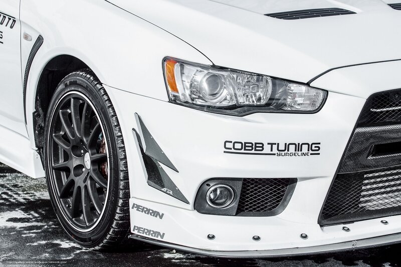 White Modified Car — Dramatic, Photograph, Wheel