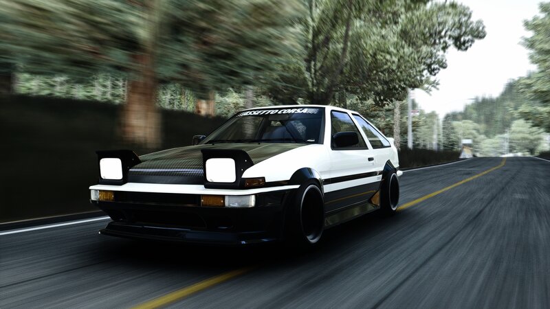 White Modified Car — Dynamic, Afternoon
