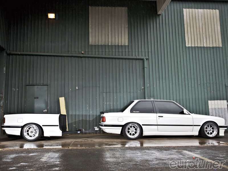 White Modified Car — Industrial
