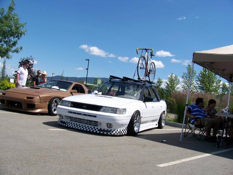 White Modified Car — Outdoor