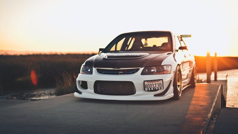 White Modified Car — Serene