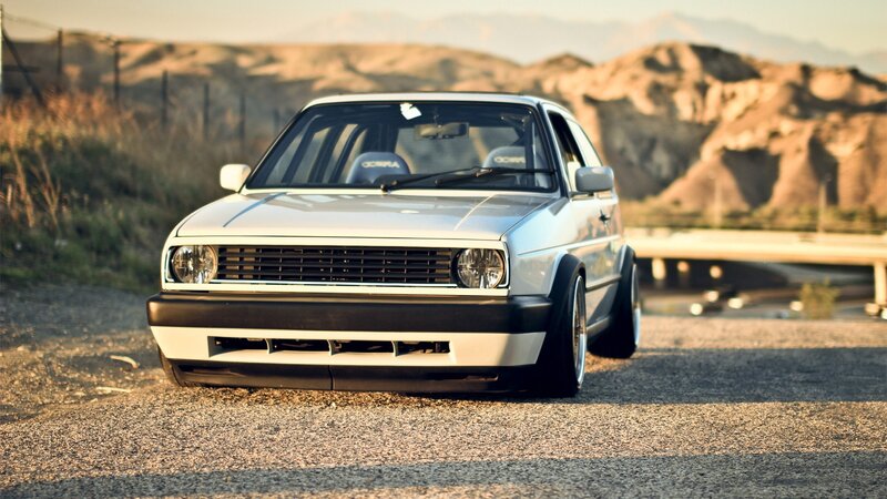 White Modified Car — Silver, Dramatic