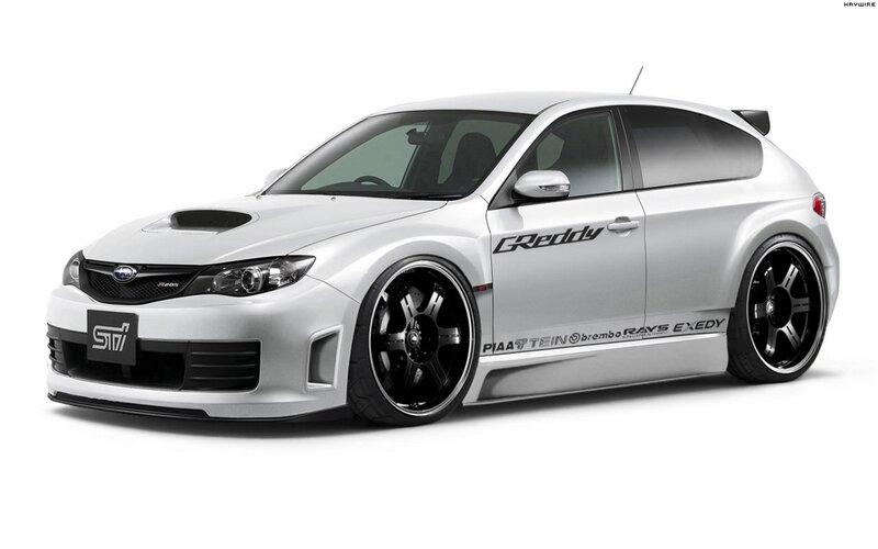White Modified Car — Silver