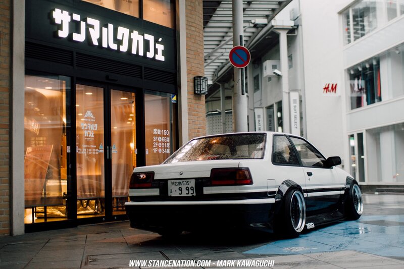 White Modified Car — Urban, Photograph