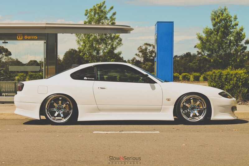 White Modified Coupe — Calm, Afternoon