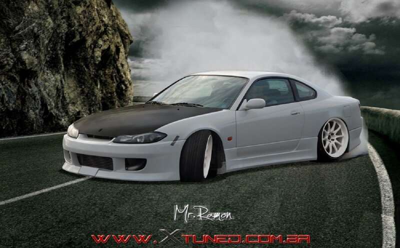 White Modified Coupe Car — Gray