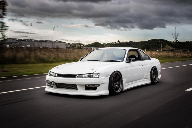White Modified Coupe — Dramatic, Photograph