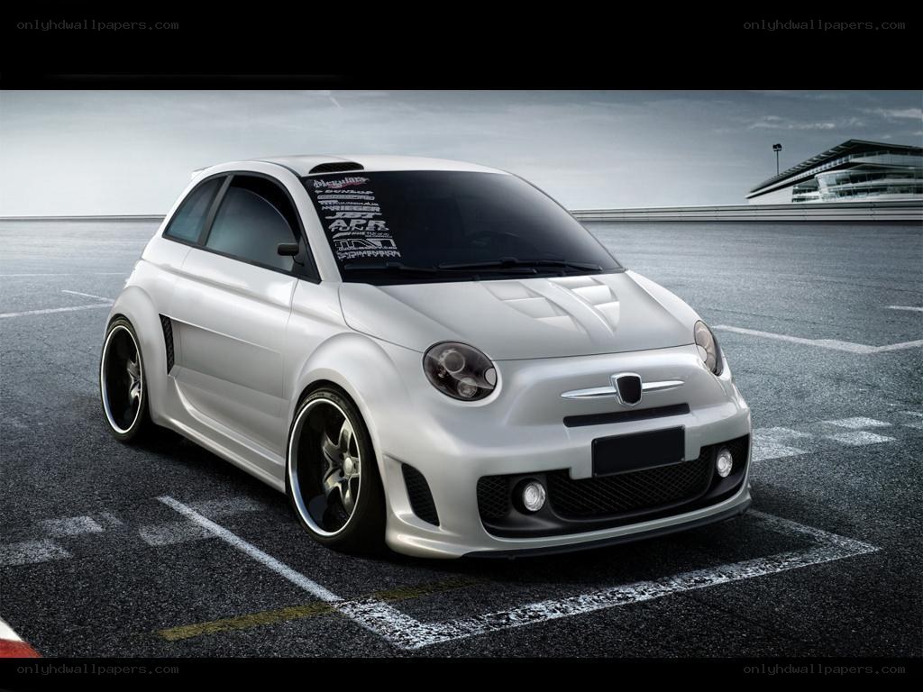 white modified fiat car