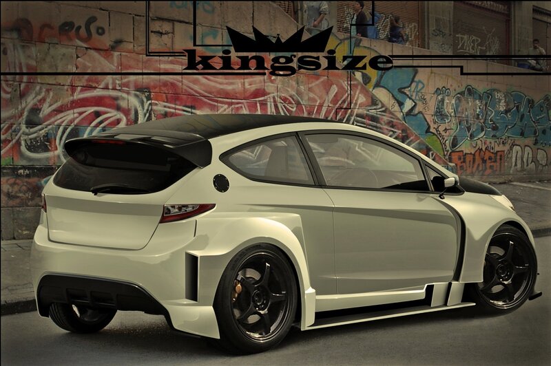 White Modified Hatchback — Urban