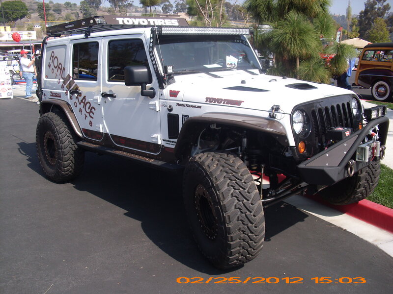 White Modified Jeep Wrangler