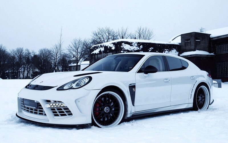 White Modified Porsche — Cold