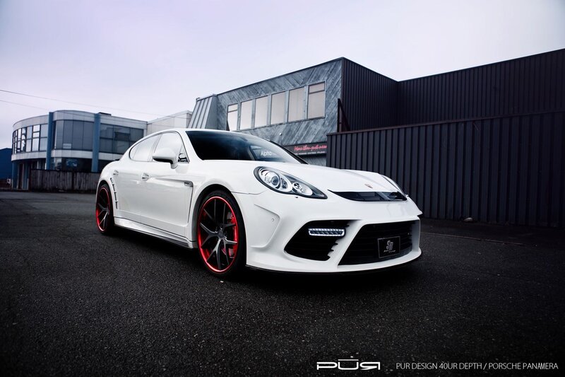 White Modified Porsche Panamera — Dramatic