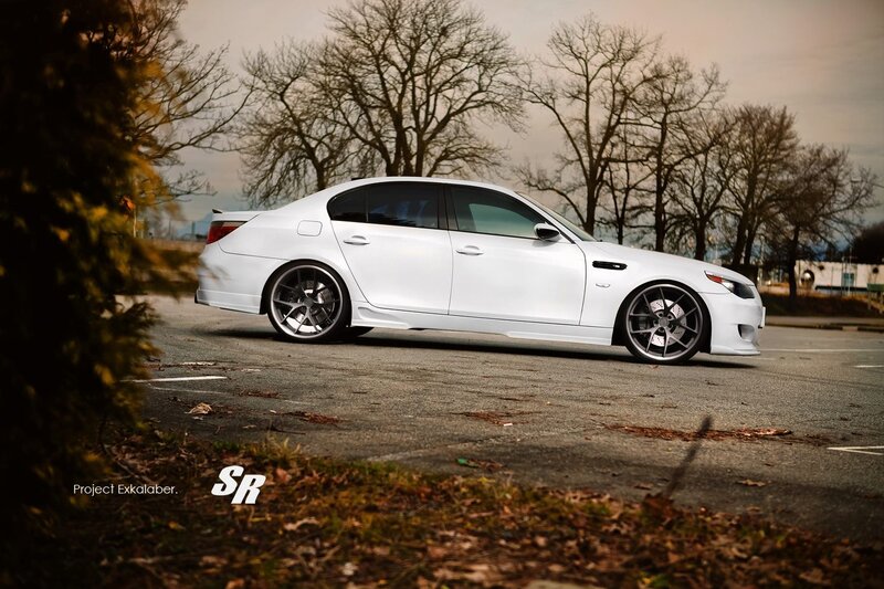 White Modified Sedan — Calm, Autumn, Photograph
