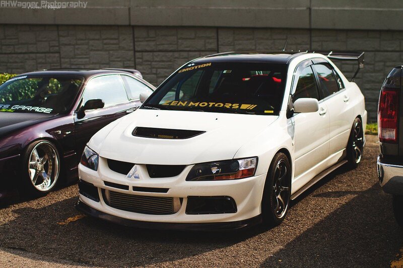 White Modified Sedan — Dramatic, Afternoon, Photograph, Car, Suv