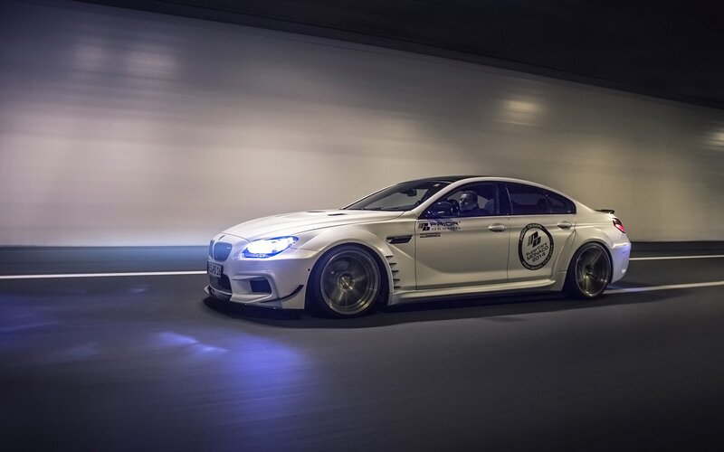 White Modified Sedan — Dramatic, Night, Photograph, Car, Tunnel