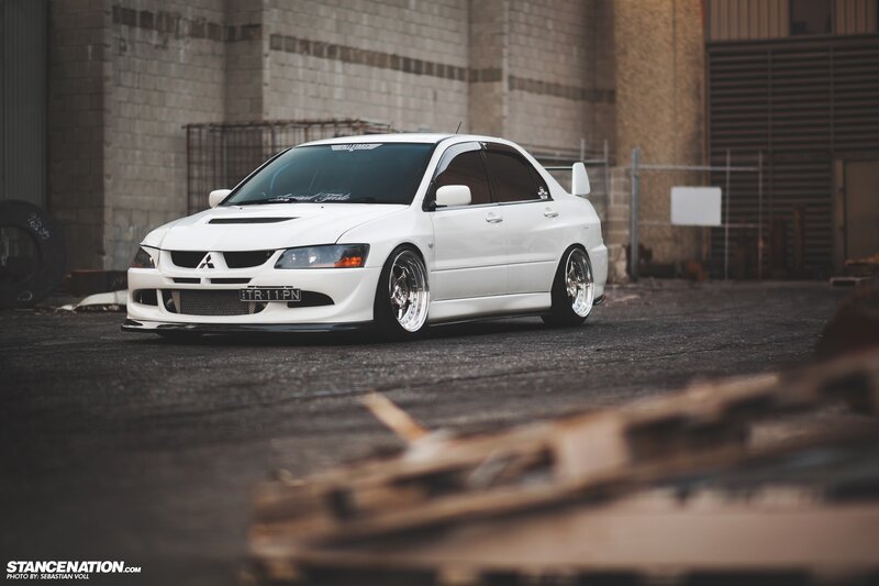 White Modified Sedan — Dramatic, Photograph