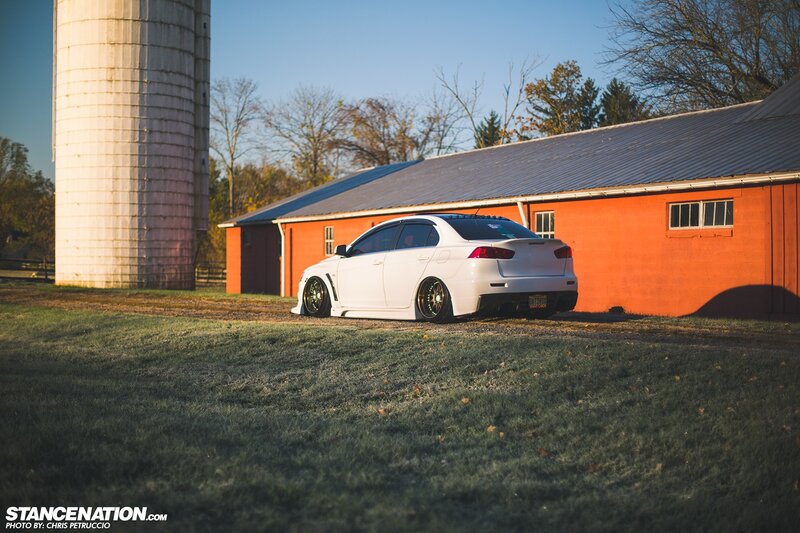 White Modified Sedan — Serene, Autumn