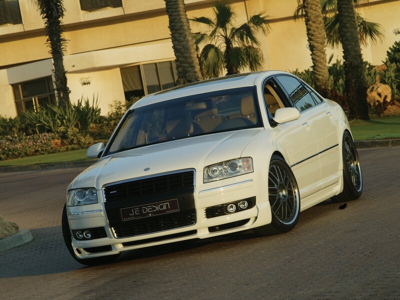 White Modified Sedan — Serene, Sunset, Photograph, Palm Trees