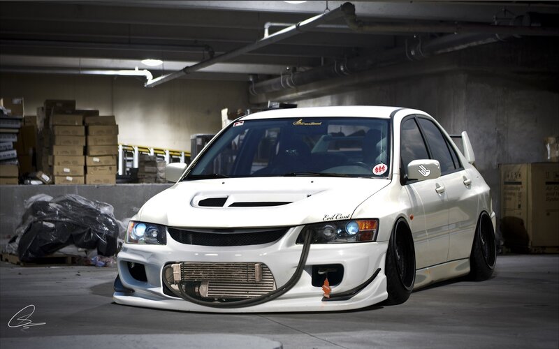 white modified sports car